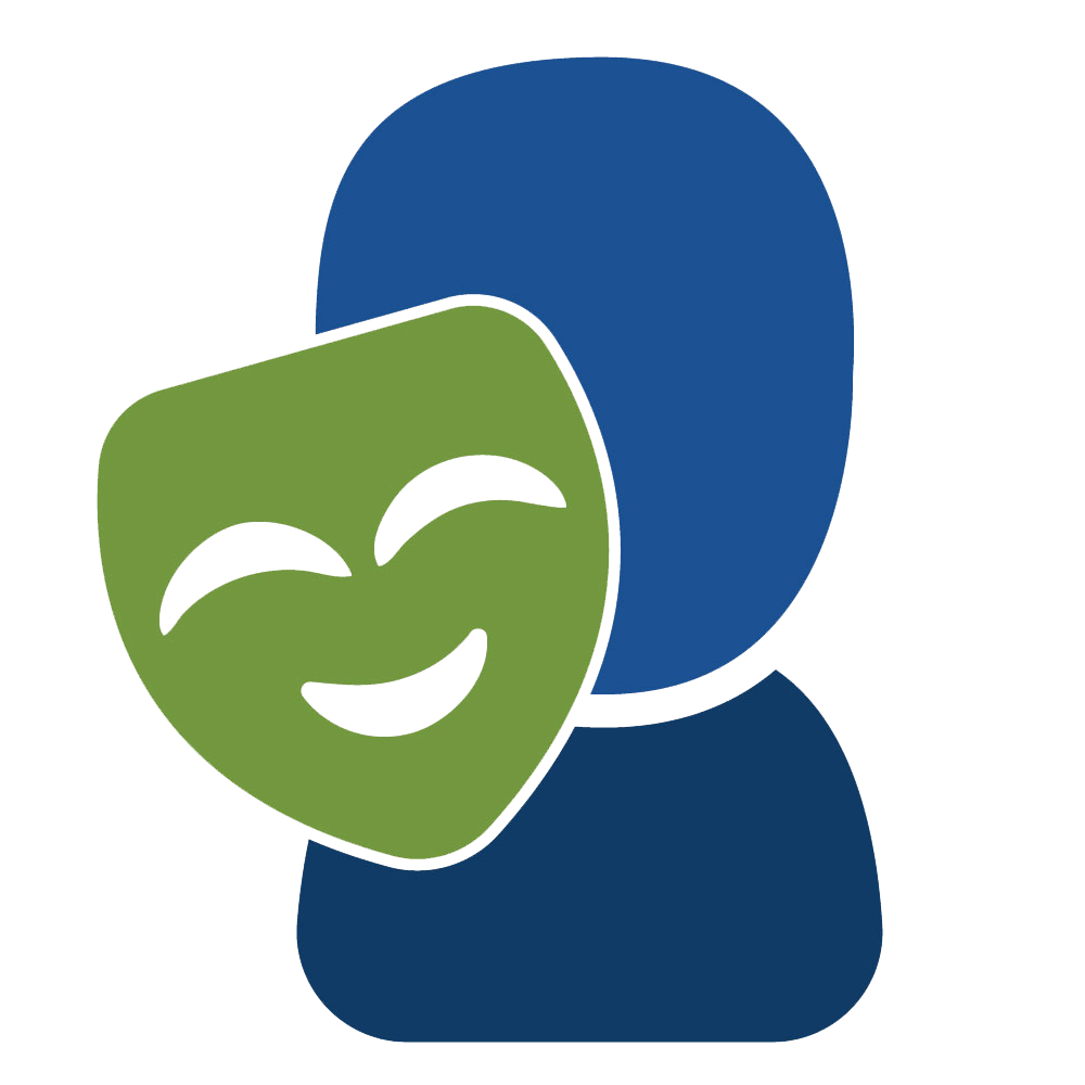 icon of student with drama mask