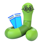 bookworm holding event tickets
